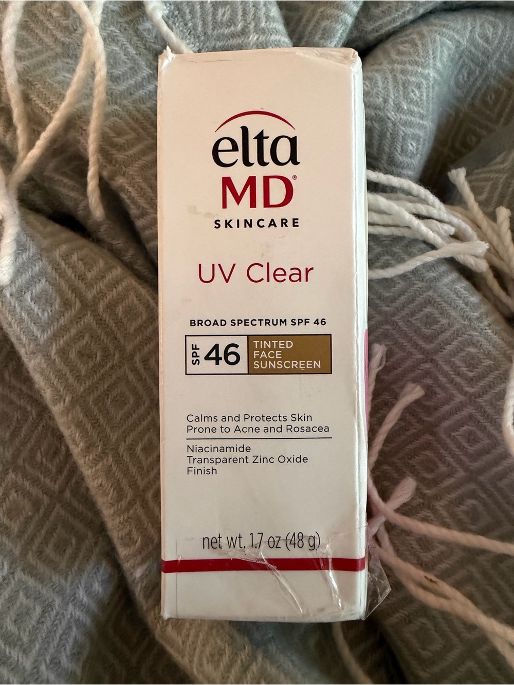 EltaMD UV Clear Sunscreen Box - White with Red Accents
